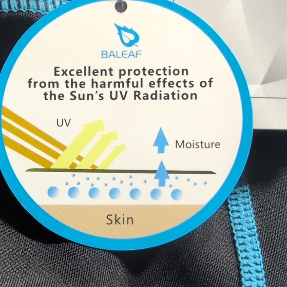 Baleaf Legging Womens Medium NWT Black Padded Cycling Athletic UPF 50+ Zip Ankle - Picture 5 of 12